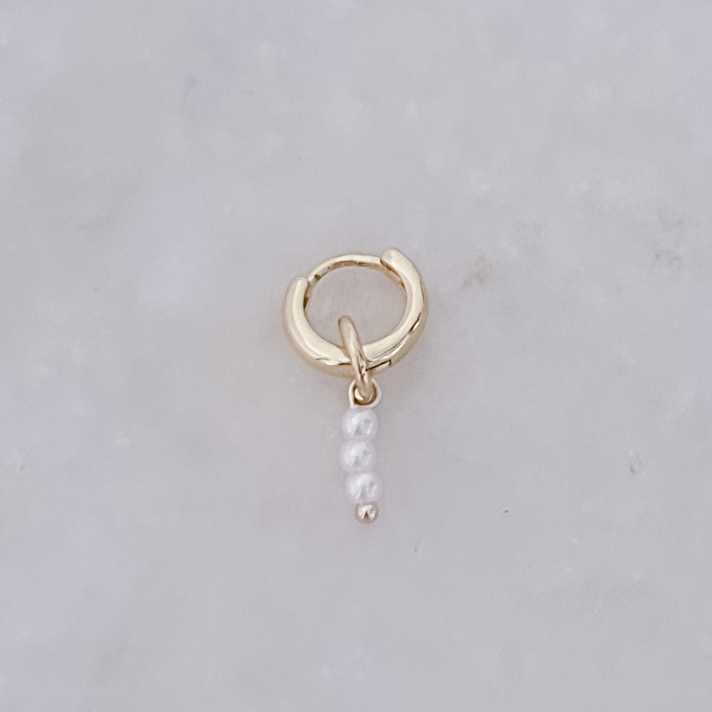 Triple Pearl Hoop