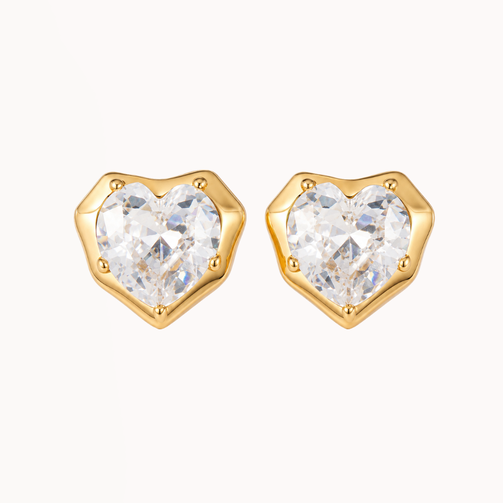 Bold Diamond Heart Pins