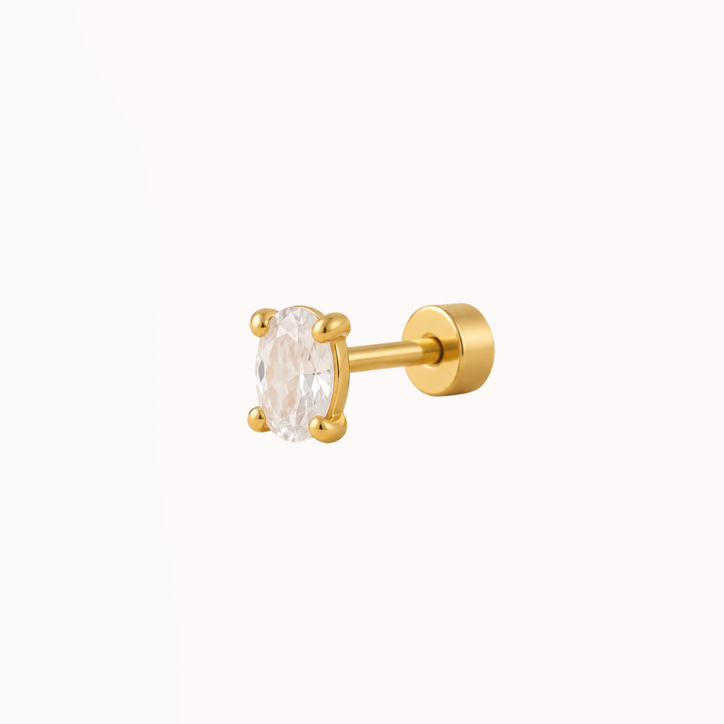 Diamond Oval Piercing