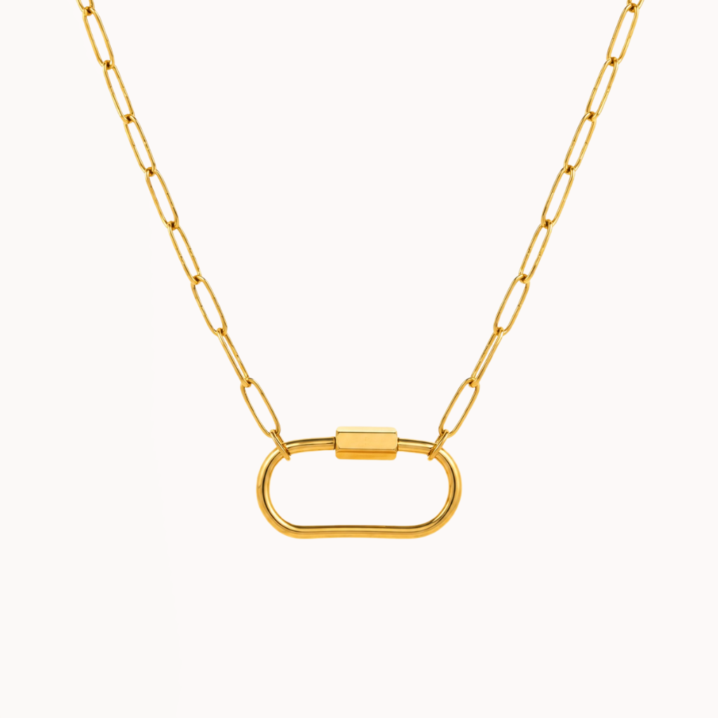 Oval Chain - Lock Necklace
