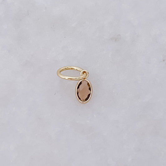 Brauner ovaler Stein - Anhänger