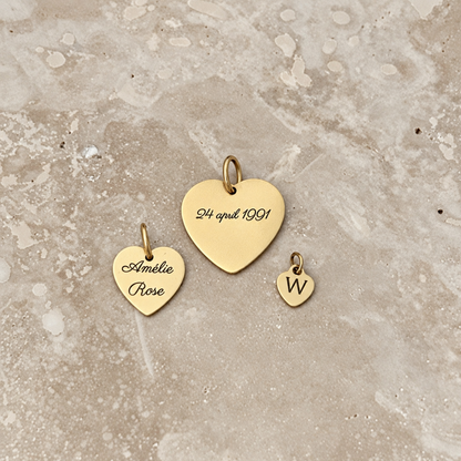Mini Heart Tag - Engraved Charm