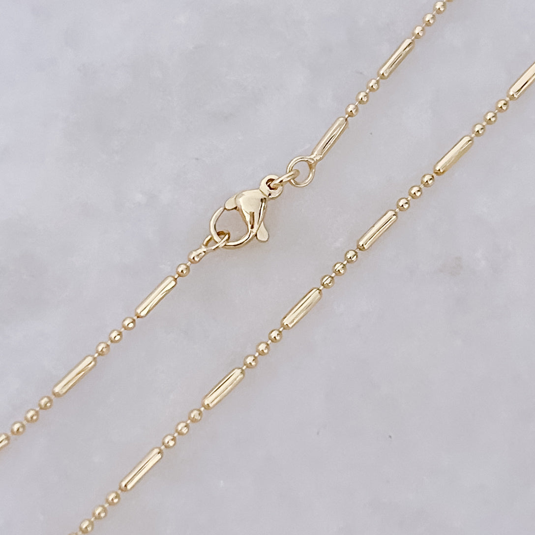 Halskette „Stab + Punkte“, 45 cm