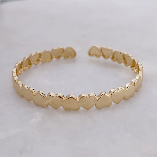 Goldener Herz-Armreif