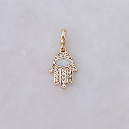 Opal Hamsa Anhänger