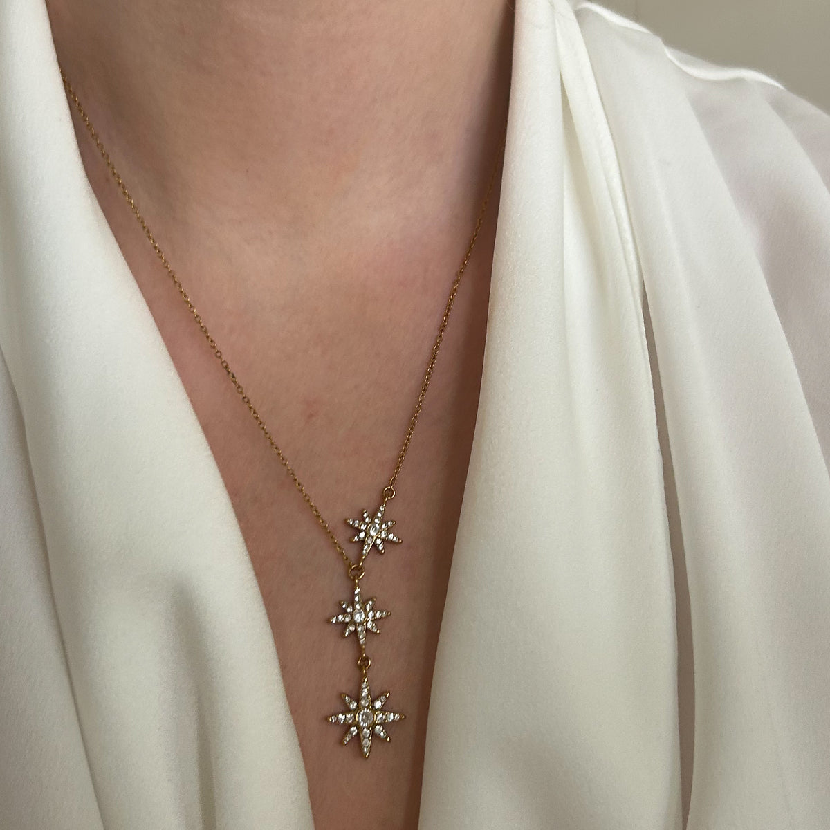 Triple Star Necklace