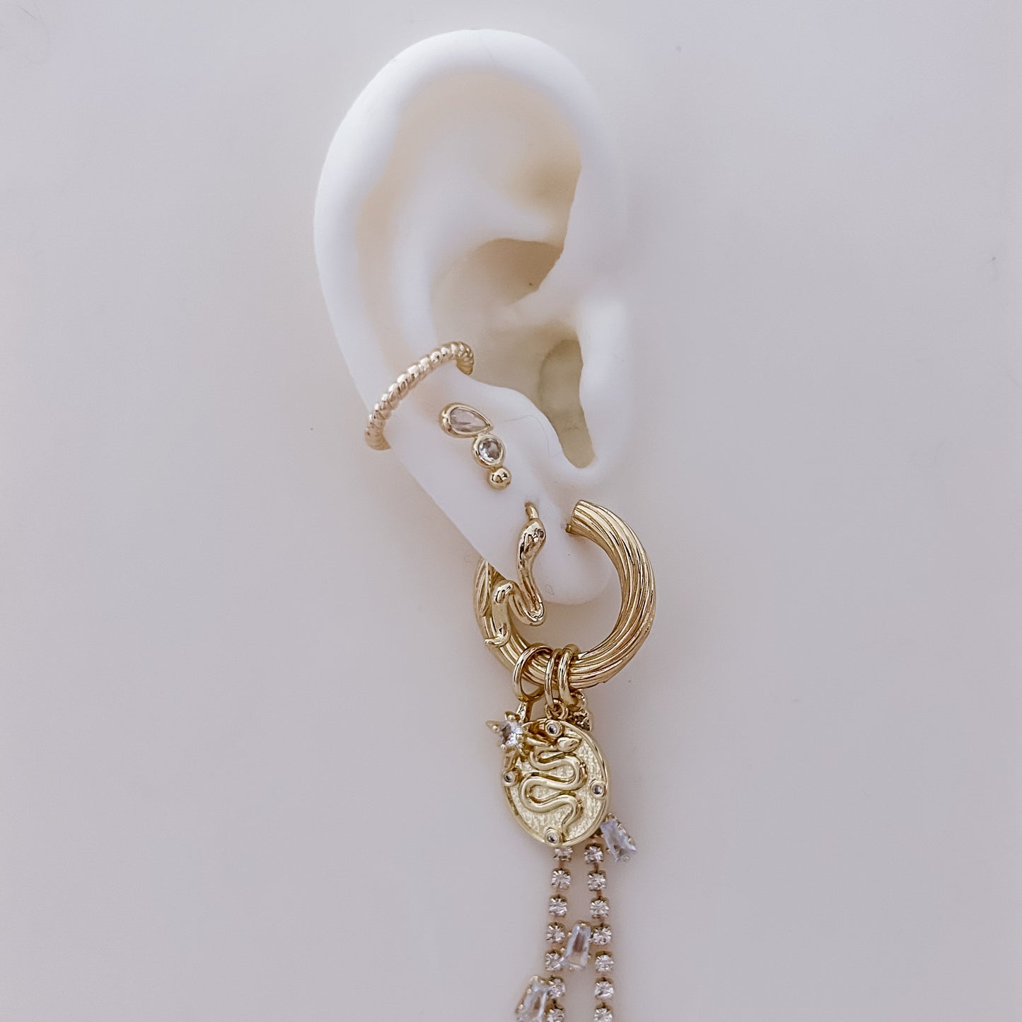 Gold Snake Earrings