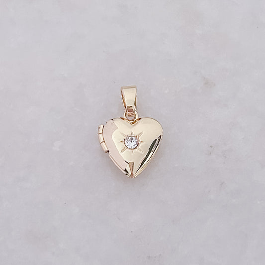 Herzmedaillon mit Diamanten – Anhänger
