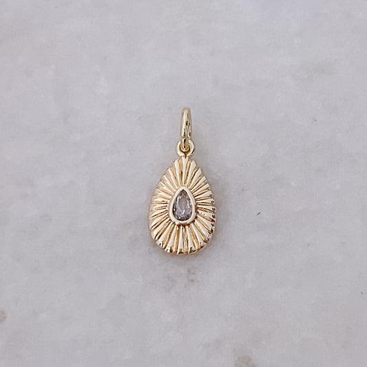 Sunburst Teardrop - Charm