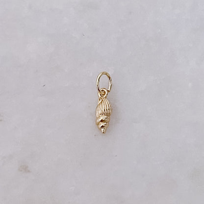 Tiny Gold Shell - Charm