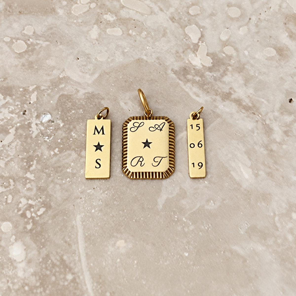 Rectangle - Engraved Charm