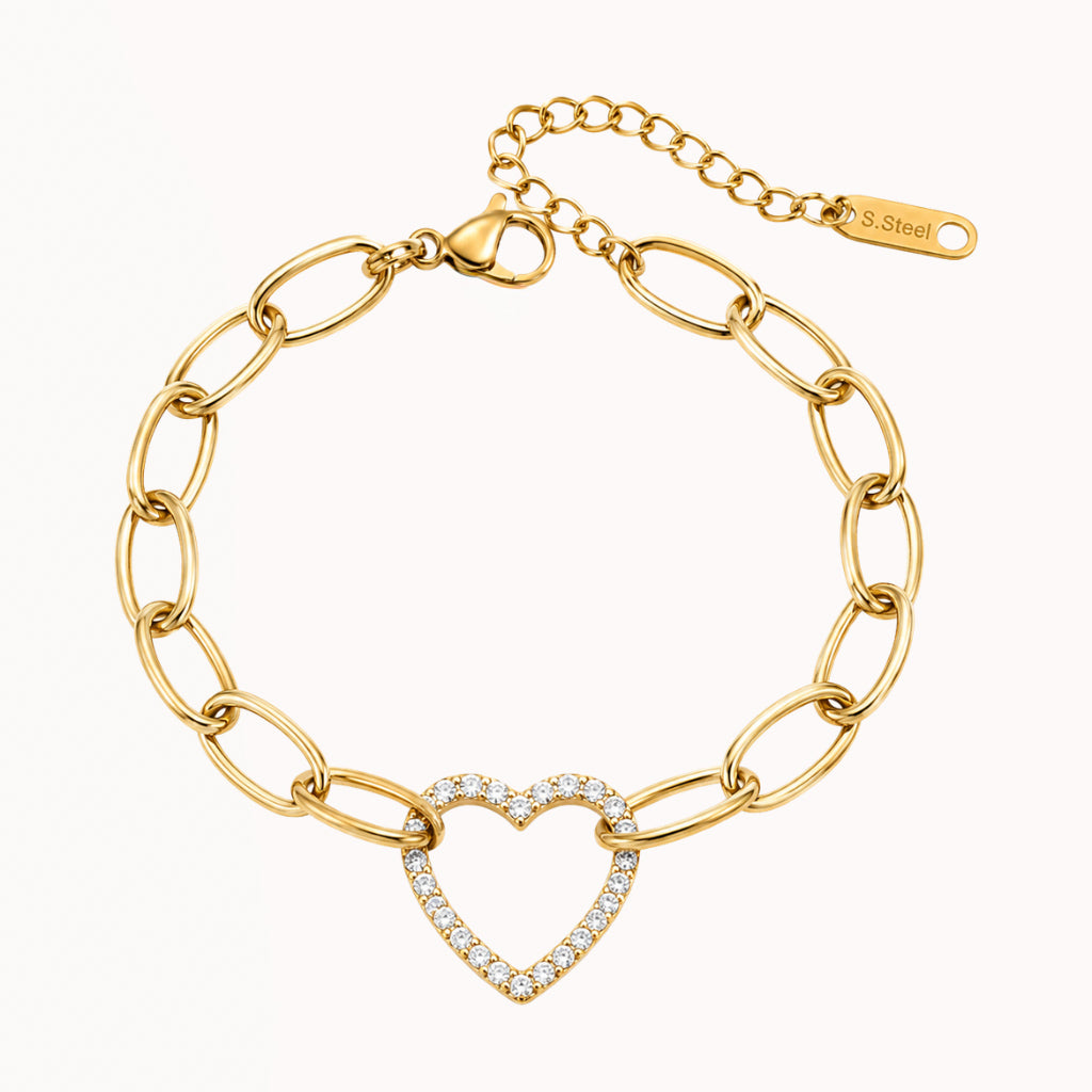 Sparkling Heart Bracelet