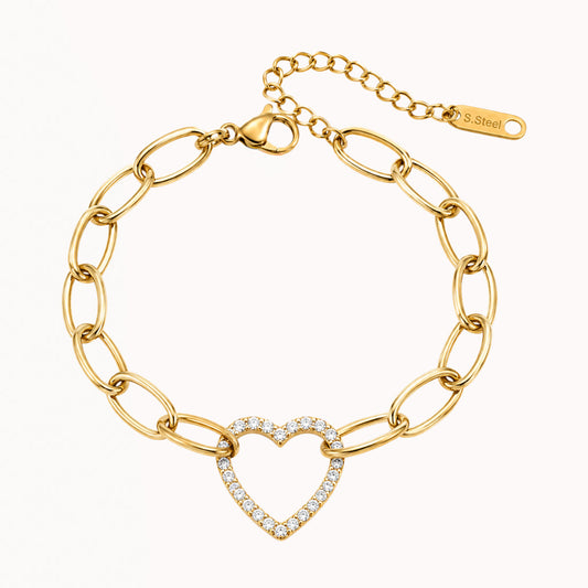 Sparkling Heart Bracelet
