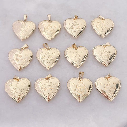 Herzmedaillon-Horoskop-Anhänger