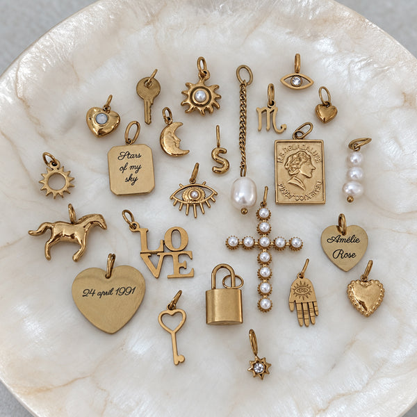 Medium Heart - Engraved Charm