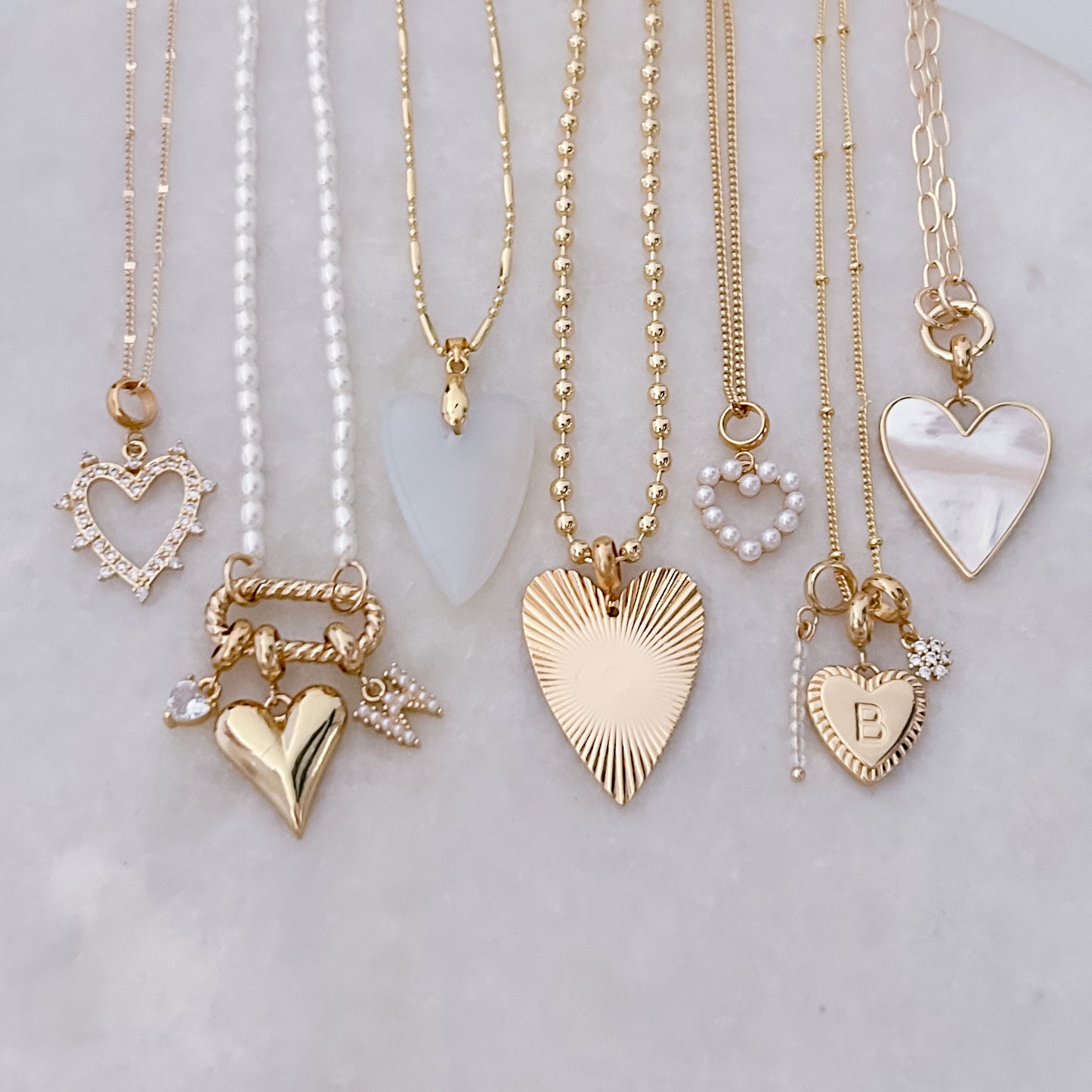 Halskette „Stab + Punkte“, 45 cm