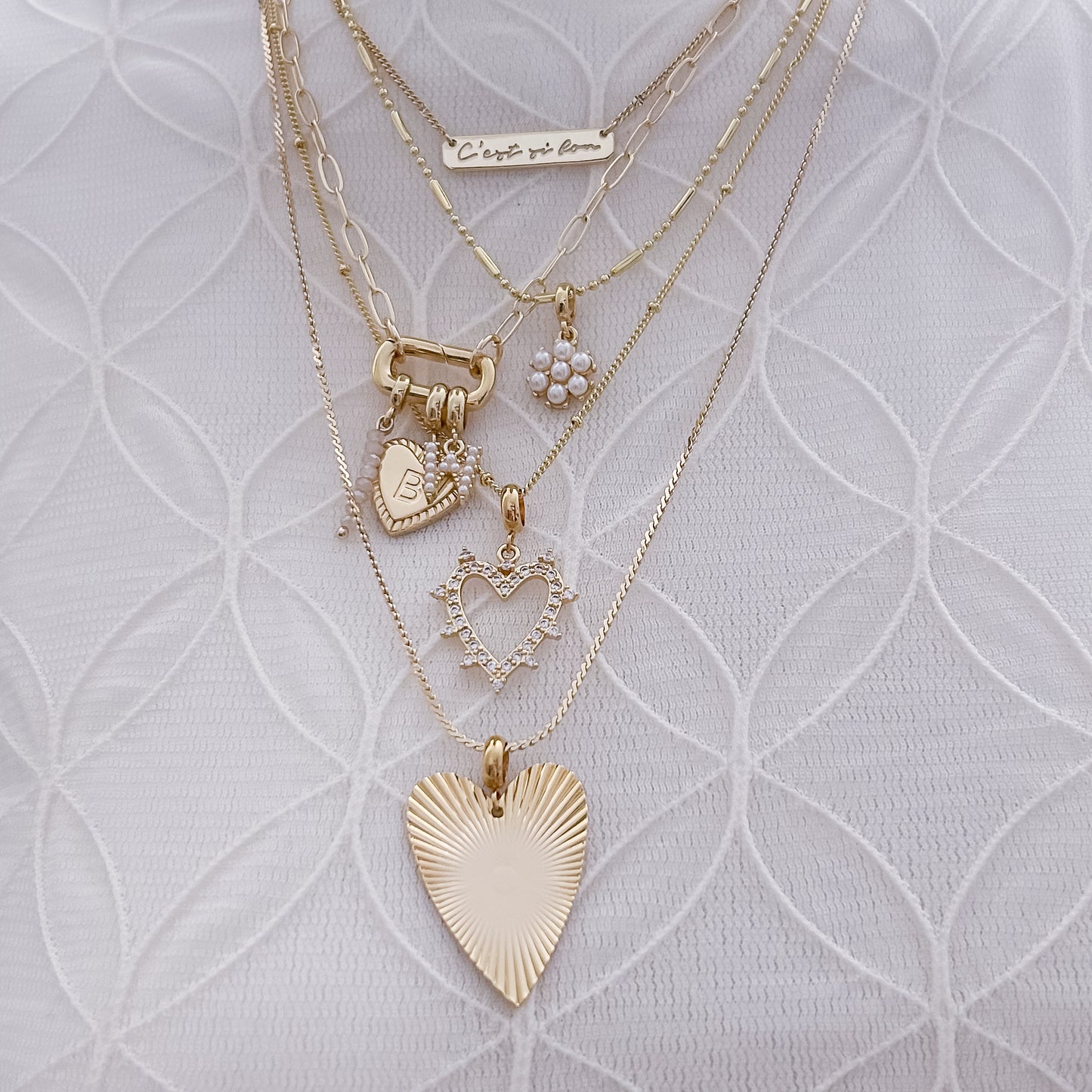 Halskette „Stab + Punkte“, 45 cm