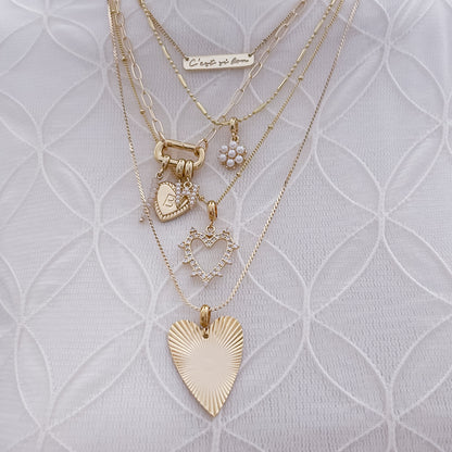 Halskette „Stab + Punkte“, 45 cm