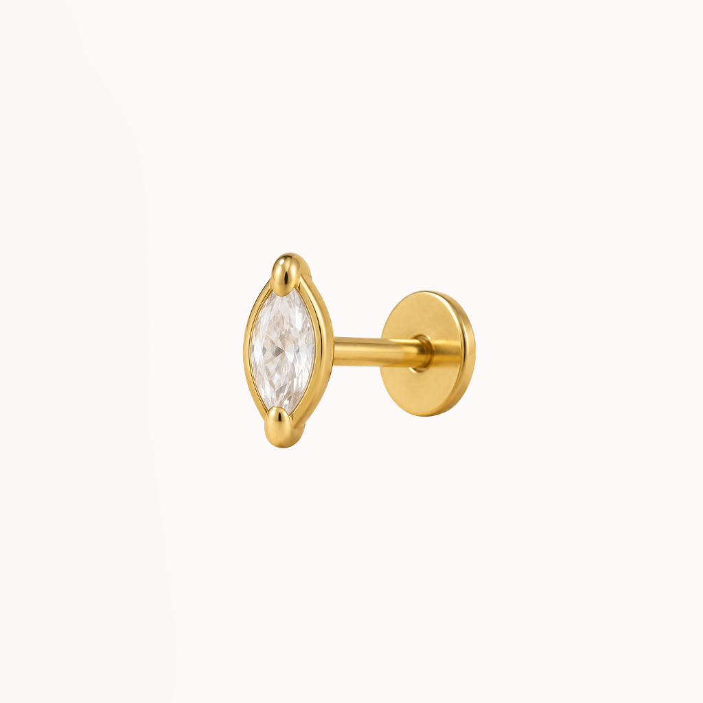 Diamond Oval Piercing