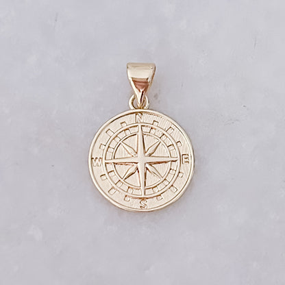 Goldener Kompass-Anhänger