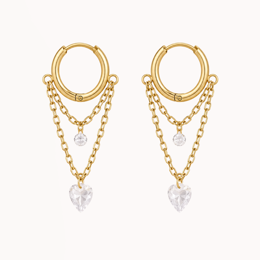 Double Dainty Chain Hoops