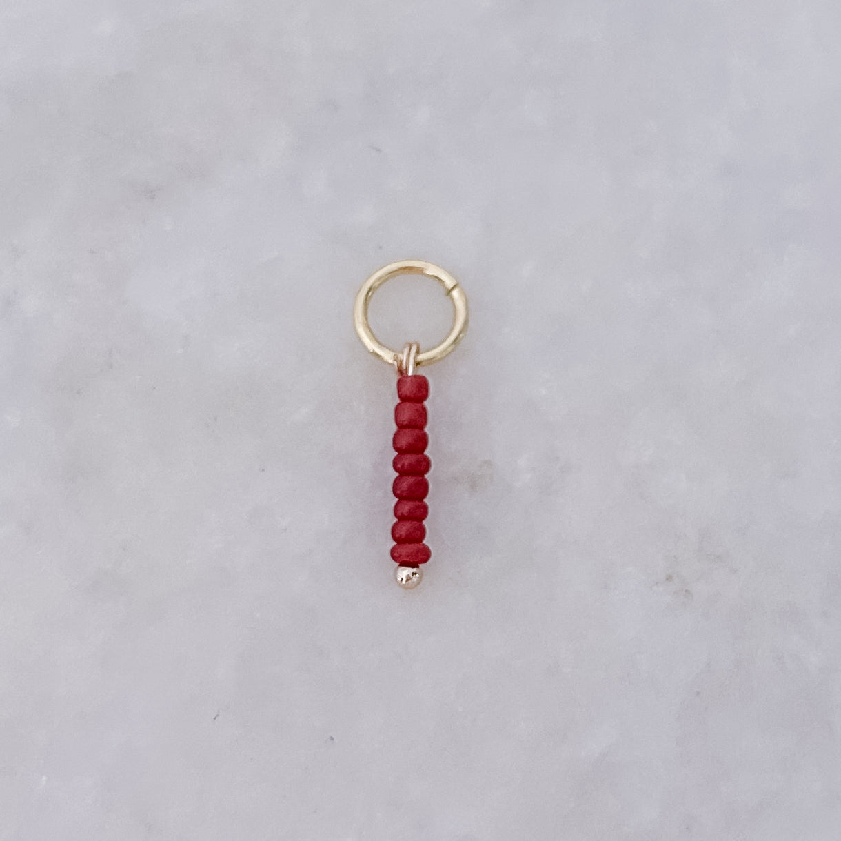 Rote Stapelperlen - Anhänger