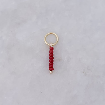 Rote Stapelperlen - Anhänger