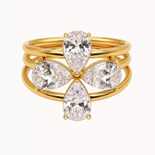 Triple Clover Ring