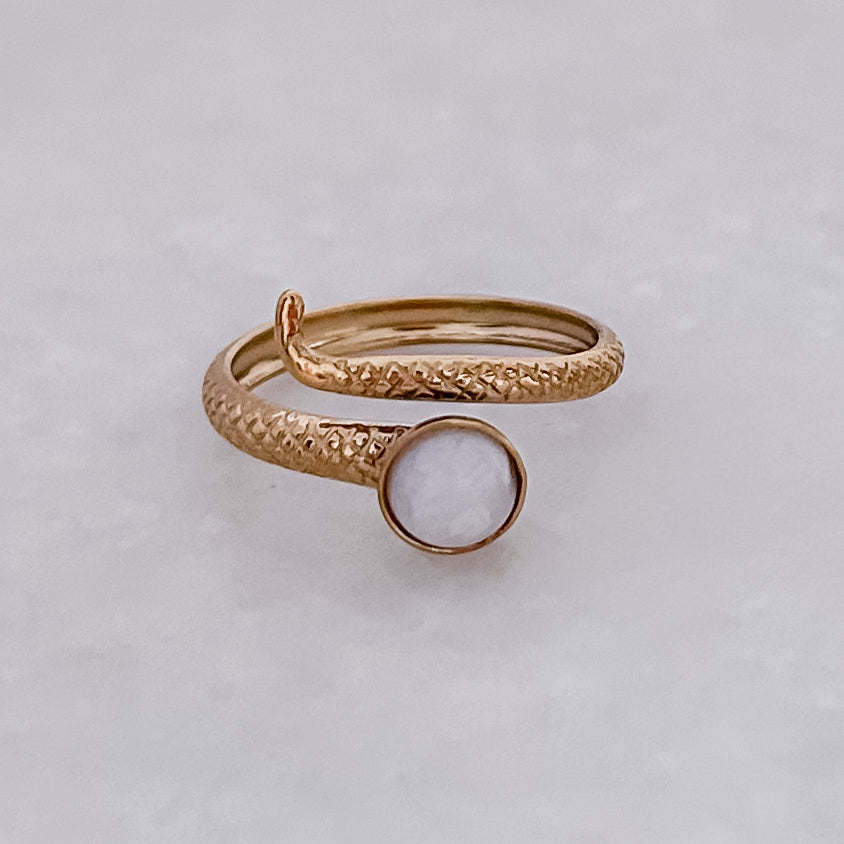 Schlangen- und Steinring