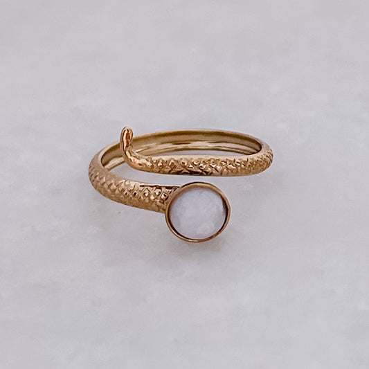 Schlangen- und Steinring