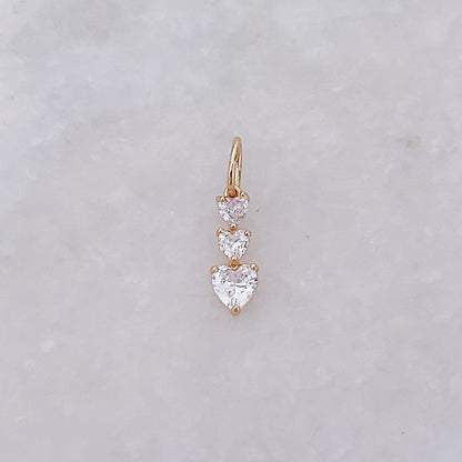 Dreifache Herzen - Charm