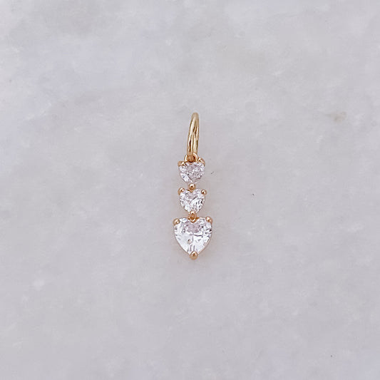 Dreifache Herzen - Charm