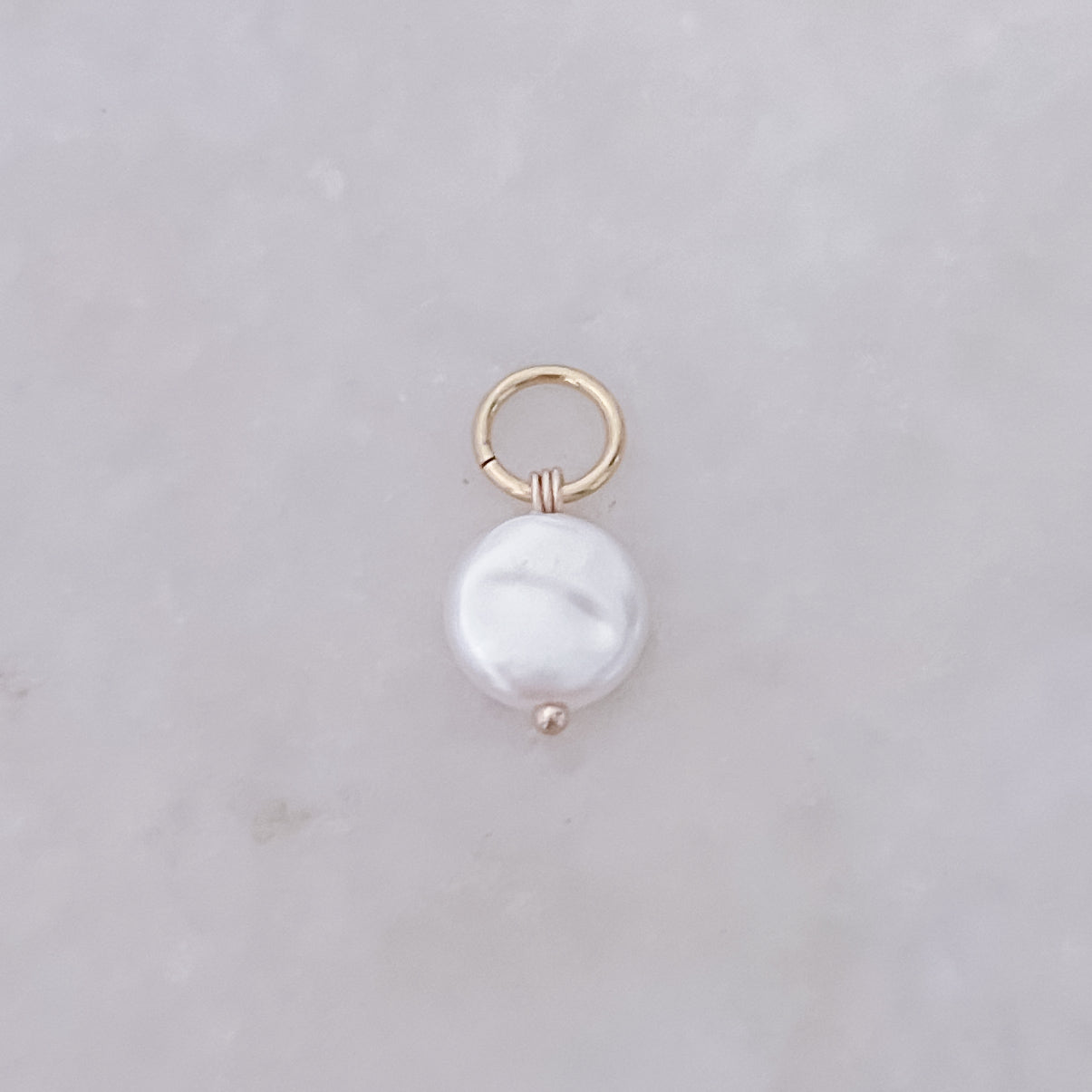 Flache Perle - Anhänger