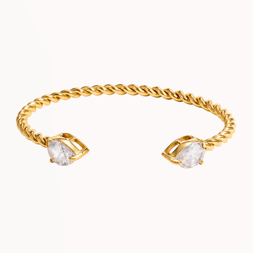 Diamond Drop Cuff Bracelet
