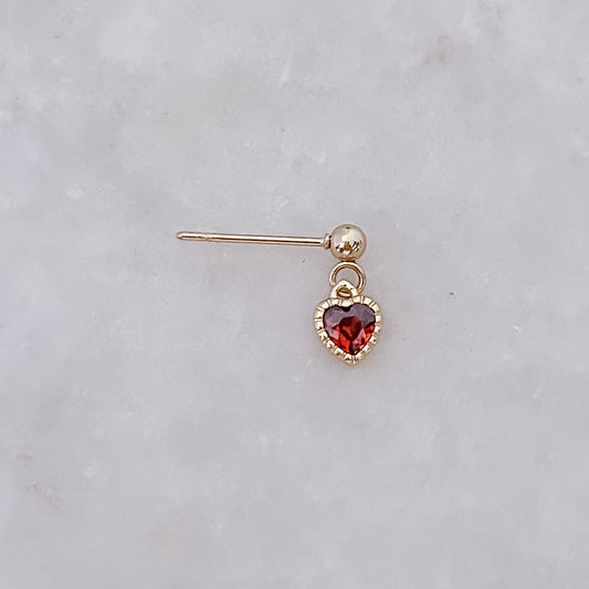 Feuerziegel-Herz-Anstecknadel