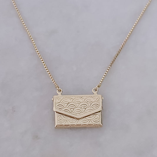 Vintage-Briefumschlag-Halskette