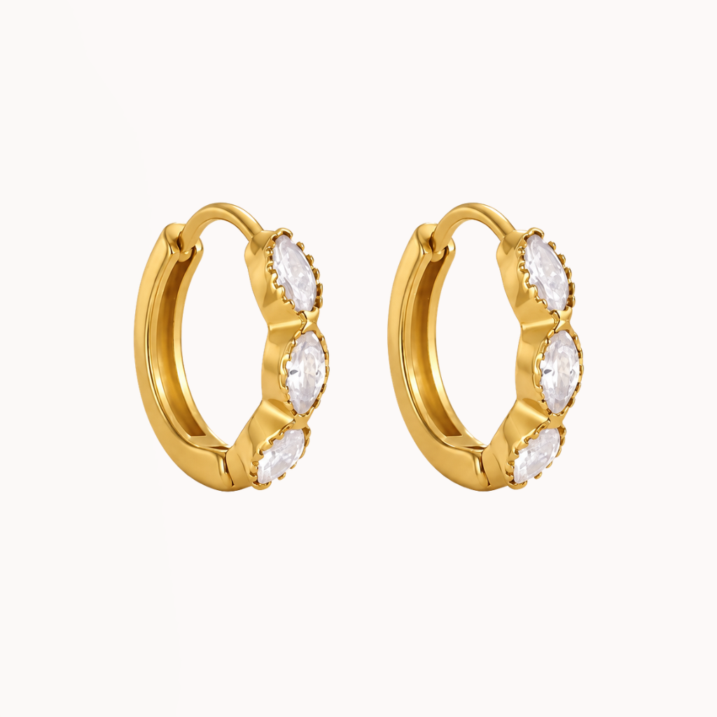 Oval Sparkle Hoops