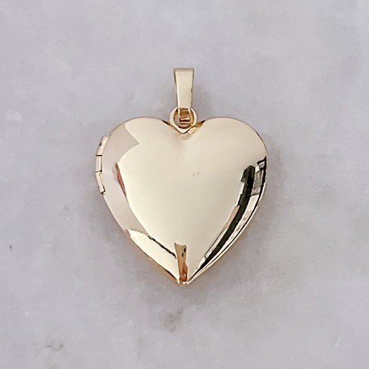 Gold Heart Locket - Charm