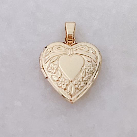 Vintage Heart Locket - Charm