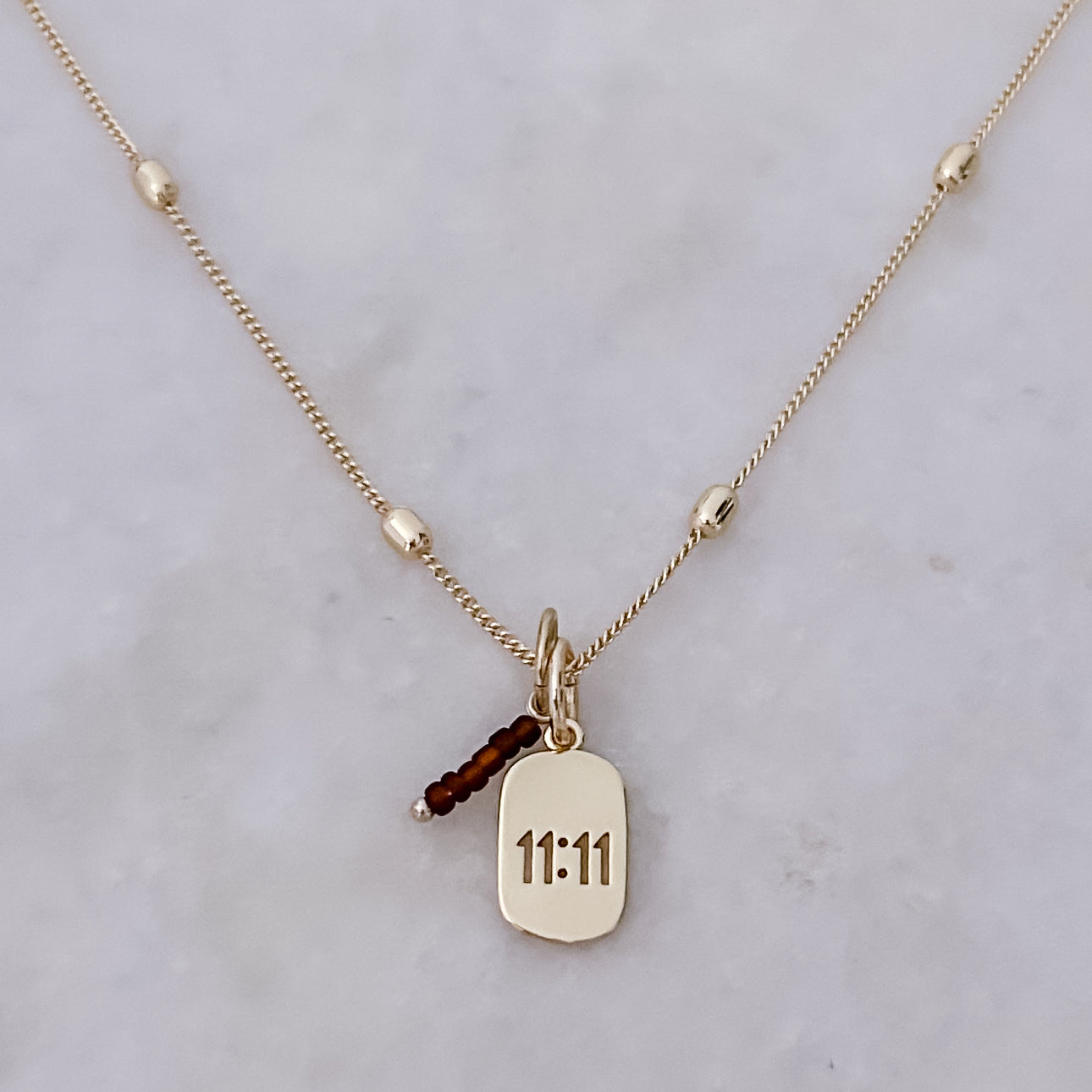 Brown 11:11 Necklace