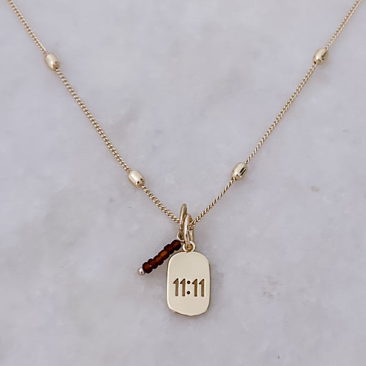 Brown 11:11 Necklace